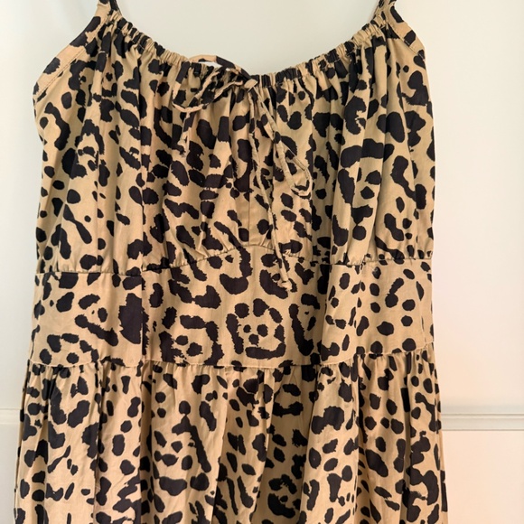 FAITHFULL THE BRAND Alexia Midi Dress in leopard print, size Medium NWT - Picture 5 of 7